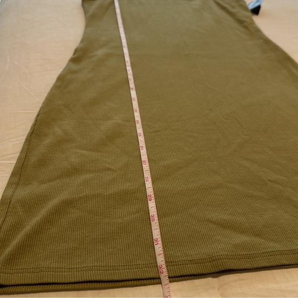 NWOT Reformation Loretta Rib Cotton Tank Dress in Celery Size M - Picture 13 of 13